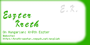 eszter kreth business card